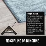 GORILLA GRIP Extra Wide Dual Sided Rug Gripper Pads, Holds Carpet in Place on Hardwood Floors and Tile, Removable Reusable Sticky Corner Grippers, Universal Fit Floor Pad for Under Area Rugs, 4 Pack