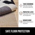 GORILLA GRIP Strong Rug Pad Gripper, US Designed, Grips Help Keep Area Rugs Safe and in Place, Slip and Skid Resistant Pads for Hard Floors, Under Carpet Mat Cushion and Hardwood Protection 2x3 FT
