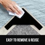 GORILLA GRIP Extra Wide Dual Sided Rug Gripper Pads, Holds Carpet in Place on Hardwood Floors and Tile, Removable Reusable Sticky Corner Grippers, Universal Fit Floor Pad for Under Area Rugs, 4 Pack