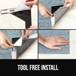 GORILLA GRIP Extra Wide Dual Sided Rug Gripper Pads, Holds Carpet in Place on Hardwood Floors and Tile, Removable Reusable Sticky Corner Grippers, Universal Fit Floor Pad for Under Area Rugs, 4 Pack