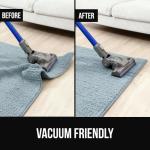 GORILLA GRIP Extra Wide Dual Sided Rug Gripper Pads, Holds Carpet in Place on Hardwood Floors and Tile, Removable Reusable Sticky Corner Grippers, Universal Fit Floor Pad for Under Area Rugs, 4 Pack