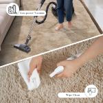 Fluffy Rug Shaggy Area Rug, Beige 2x4 Area Rugs for Bedroom, Small Bedside Rug