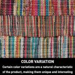 Chardin home - Eco Friendly 100% Recycled Cotton Colorful Chindi Area Rug – 5’x7’, Multi