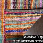 Chardin home - Eco Friendly 100% Recycled Cotton Colorful Chindi Area Rug – 5’x7’, Multi