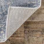 Nuloom Alice Blue/Ivory, 8' Round, Modern Abstract, Recycled Materials, Comfy and Soft, High Traffic, Stain Resistant, Durable Area Rug for Bedroom, Living Room, Dining Space, Entryway