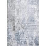 nuLOOM Alice Blue/Ivory, 6'7" x 9', Modern Abstract, Recycled Materials, Comfy and Soft, High Traffic, Stain Resistant, Durable Area Rug for Bedroom, Living Room, Dining Space, Entryway