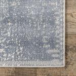 Nuloom Alice Blue/Ivory, 8' Round, Modern Abstract, Recycled Materials, Comfy and Soft, High Traffic, Stain Resistant, Durable Area Rug for Bedroom, Living Room, Dining Space, Entryway