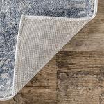 nuLOOM Alice Blue/Ivory, 8' x 10', Modern Abstract, Recycled Materials, Comfy and Soft, High Traffic, Stain Resistant, Durable Area Rug for Bedroom, Living Room, Dining Space, Entryway