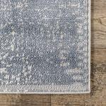 nuLOOM Alice Blue/Ivory, 8' x 10', Modern Abstract, Recycled Materials, Comfy and Soft, High Traffic, Stain Resistant, Durable Area Rug for Bedroom, Living Room, Dining Space, Entryway