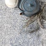 nuLOOM Alice Blue/Ivory, 6'7" x 9', Modern Abstract, Recycled Materials, Comfy and Soft, High Traffic, Stain Resistant, Durable Area Rug for Bedroom, Living Room, Dining Space, Entryway