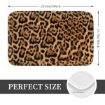 Leopard Cheetah Print Bath Mats for Bathroom Decor, Animal Skin Pattern Absorbent Bath Rug Non-Slip Floor Rug Carpets for Kitchen Bathroom Laundry Bedroom Living Room