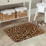 Leopard Cheetah Print Bath Mats for Bathroom Decor, Animal Skin Pattern Absorbent Bath Rug Non-Slip Floor Rug Carpets for Kitchen Bathroom Laundry Bedroom Living Room