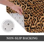 Leopard Cheetah Print Bath Mats for Bathroom Decor, Animal Skin Pattern Absorbent Bath Rug Non-Slip Floor Rug Carpets for Kitchen Bathroom Laundry Bedroom Living Room