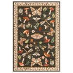 Mushroom Small Rug 2x3 Washable Door Mat Indoor Rugs for Entryway Non-Slip Soft Ultra-Thin Stain Resistant Foldable Rugs Kitchen Bedroom Living Room Brown