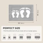 GRANNY SAYS Gray Bathroom Rugs, Bath Mats for Bathroom Non-Slip, Super Soft and Water Absorbent, Microfiber Bath Rugs, Machine Wash Dry, Bath Rugs for Floor, Tub and Shower, 16" x 24"