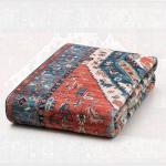 SERISSA Runner Rug for Hallways, 2'6"x10' Washable Non Slip Kitchen Runner Rug, Long Boho Rug Vintage Rust Hallway Stair Ultra Soft Print Floor Carpet for Bedroom Bathroom Laundry Room