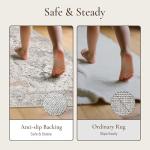 GENIMO Runner Rug 2x5 Non Slip Machine Washable Vintage Hallway Runner Rug, Low Pile Lightweight Rugs for Entryway, Hallway, Kitchen and Corridor, Light Taupe Brown