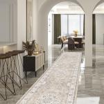 Hallway Washable Runner Rug - 2'6x14 Kitchen Rugs Entryway Rug Runner Vintage Soft Floor Mat Non Slip Indoor Farmhouse Carpet for Bathroom Living Room Bedroom (2'6''x14', Beige)