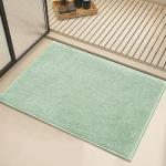 Bilimili Bath Mat-Non-Slip Bathroom Floor Mats-Absorbent Quick Dry Low Pile Bathroom Rugs Fit Under Door-Bath Rug for Sink,Bathtub,Shower Room,17"×24",Sage Green