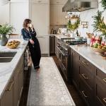 Hallway Washable Runner Rug - 2'6x14 Kitchen Rugs Entryway Rug Runner Vintage Soft Floor Mat Non Slip Indoor Farmhouse Carpet for Bathroom Living Room Bedroom (2'6''x14', Beige)