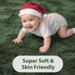 FinRèc 8x10 Feet Green Rug for Living Room Bedroom, Fluffy Fuzzy Shag Rugs, Non-Slip Furry Shaggy Area Rug for Nursery Kids Room Dorm Room Home Decor, Indoor Floor Carpet