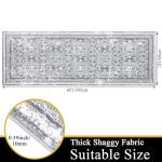 Vaukki Hallway Runner Rug, Vintage Shaggy Soft Laundry Rug 2' x 6', Non Slip Boho Entryway Runner Mat, Grey Washable Farmhouse Kitchen Area Carpet Runner for Bathroom, Entryway and Bedroom