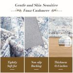 Domitapis Runner Rug 2×8, Vintage Boho Rug,Ultra-Soft Low Pile, Washable, Non Slip,Stain Resistant Printed Carpet for Hallway Kitchen Living Room Bedrooms Playroom Office, Light Blue