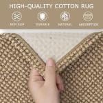 KOZYFLY Boho Runners for Hallways 2x6 ft Washable Kitchen Runner Non Slip Rubber Backed Hall Runners Cotton Entryway Runner Rugs Floor Carpet for Indoor Backdoor Bedroom Kitchen, Tan/Orange/Brown