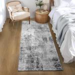 Runner Rug for Hallways Kitchen Runner Rug Non Slip 2'6''x8' Washable Grey Long Runner Rug
