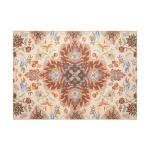 Phantoscope Washable Area Rug 5'x7' Non-Slip, Vintage Boho Rugs for Living Room, Bedroom, Dining Room, Fall Orange Floral Medallion Pattern, Low-Pile Foldable Floor Carpet, Rust/Multi Floral