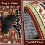 Macgace 5x7 Orange Red Area Rug for Living Room, Machine Washable Rugs with Non-Slip Backing for Bedroom, Vintage Medallion Carpet Dining Room Office Kids Room Decor