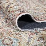 Bloom Rugs Caria Washable Non-Slip 5x7 Rug - Orange/Olive Beige Traditional Area Rug for Living Room, Bedroom, Dining Room, and Kitchen - Exact Size: 5' x 7'