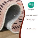 Blivonta Machine Washable 5x7 Area Rugs - Non Slip Boho Vintage Carpet for Living Room, Bedroom & Kitchen (Orange)