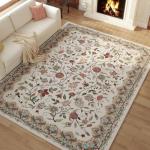 Rugcomf Vintage Paisley Rugs for Living Room 5'x7' - Machine Washable Area Rug