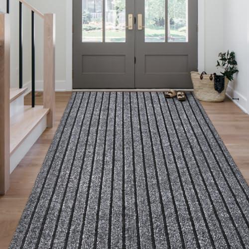 Morefany Outdoor/Indoor 3ft x 30ft Runner Rug, Hallway Custom Sizes Non-Slip Rubber Backing Area Runner Rugs Waterproof Carpet Rugs for Kitchen Entryway Balcony Garage Stair Laundry