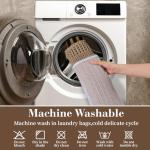 RESARE Waffle Bath Mat for Bathroom, Super Absorbent Bathroom Rugs Non Slip Machine Washable, Ultra Soft Quick Dry Boho Bath Rugs with Tassels for Floor, Upgraded Bordered Design, 24"x36" Brown