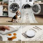 Beige Non-Slip Laundry Room Runner Rug 20"x60