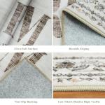 Beige Non-Slip Laundry Room Runner Rug 20"x60