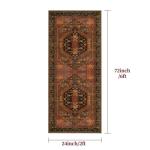 Ciicool Washable Non Slip Runner Rug, 2x6ft Hallway Rug Vintage Kitchen Rugs Red Carpet for Entrance Bedroom Bedside Living Room Kitchen Laundry Bathroom Decor