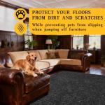 Outdoor Runner Rug 2X6 ft for Hallway, Black Fine Stripes Non-Slip Outdoor Indoor Runner Rugs with TPR Backing Suitable for Balcony, Kitchen, Patio, Garage, Deck, Stair and Entryway Areas