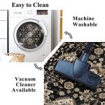 Washable Hallway Runner Rug 2x6: Non Slip Runner Rugs with Rubber Backing Soft Kitchen Rug Farmhouse Distressed Carpet Runner for Living Room Bedroom Bathroom (Black/Green, 2X6)