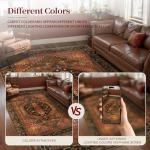 Ciicool Washable Non Slip Runner Rug, 2x6ft Hallway Rug Vintage Kitchen Rugs Red Carpet for Entrance Bedroom Bedside Living Room Kitchen Laundry Bathroom Decor