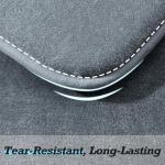 HUXMEYSON Bathroom Rugs Sets 3 Piece, Non-Slip & Quick Dry Bath Mat Set, Ultra Soft Velvet Bath Rugs for Bathroom, Toilet and Shower Floor, Grey