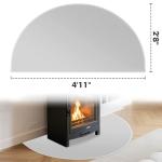 Hearth Rugs for Fireplaces Fire Resistant, 59 x 32 inch Fireproof Fireplace Mat Hearth Rug, Hearth Pads for Wood Stove Fireplace Indoor Outdoor, Protect Floors Carpets from Sparks Embers-Grey, 1mm