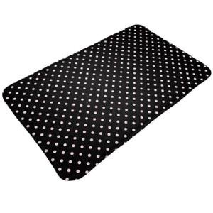 Bathroom Rugs Non Slip Washable 20 x 31.5 Inch - Polkadots Balck Pattern Print Kitchen Mats for Floor, Area Rugs for Entryway Mats Indoor, Bathroom Laundry Room Door Rug with Rubber Backing