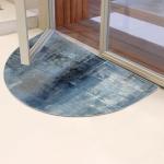 TOMWISH Blue 24" x 16" Semicircular Indoor Area Rug