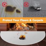 Hearth Rugs for Fireplaces Fire Resistant, 59 x 32 inch Fireproof Fireplace Mat Hearth Rug, Hearth Pads for Wood Stove Fireplace Indoor Outdoor, Protect Floors Carpets from Sparks Embers-Grey, 1mm