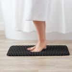 Bathroom Rugs Non Slip Washable 20 x 31.5 Inch - Polkadots Balck Pattern Print Kitchen Mats for Floor, Area Rugs for Entryway Mats Indoor, Bathroom Laundry Room Door Rug with Rubber Backing