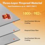 Hearth Rugs for Fireplaces Fire Resistant, 59 x 32 inch Fireproof Fireplace Mat Hearth Rug, Hearth Pads for Wood Stove Fireplace Indoor Outdoor, Protect Floors Carpets from Sparks Embers-Grey, 1mm