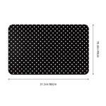 Bathroom Rugs Non Slip Washable 20 x 31.5 Inch - Polkadots Balck Pattern Print Kitchen Mats for Floor, Area Rugs for Entryway Mats Indoor, Bathroom Laundry Room Door Rug with Rubber Backing